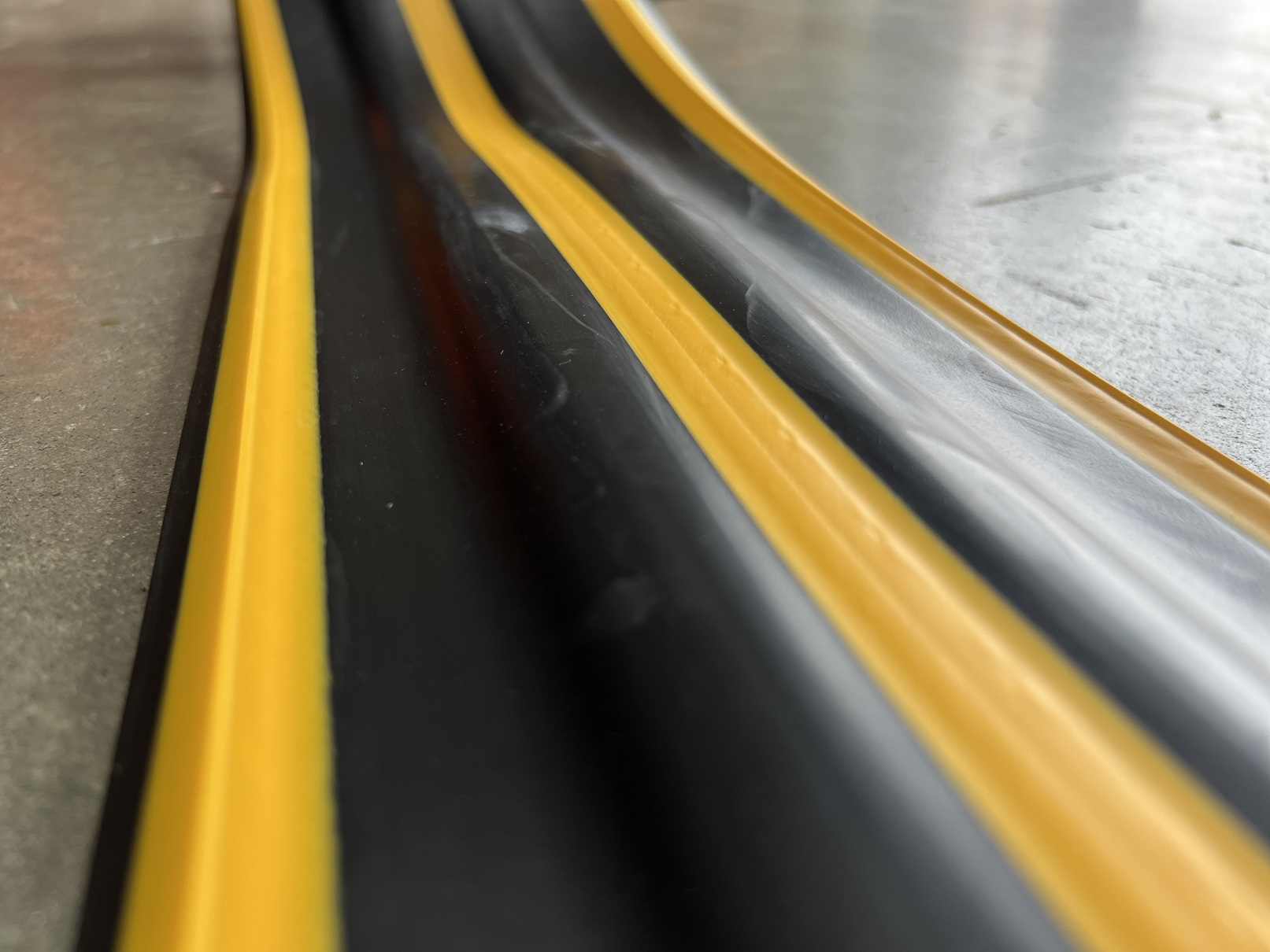 Yellow and Black Rubber Column Guard Roll